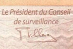 François Villerow de Galhau signature